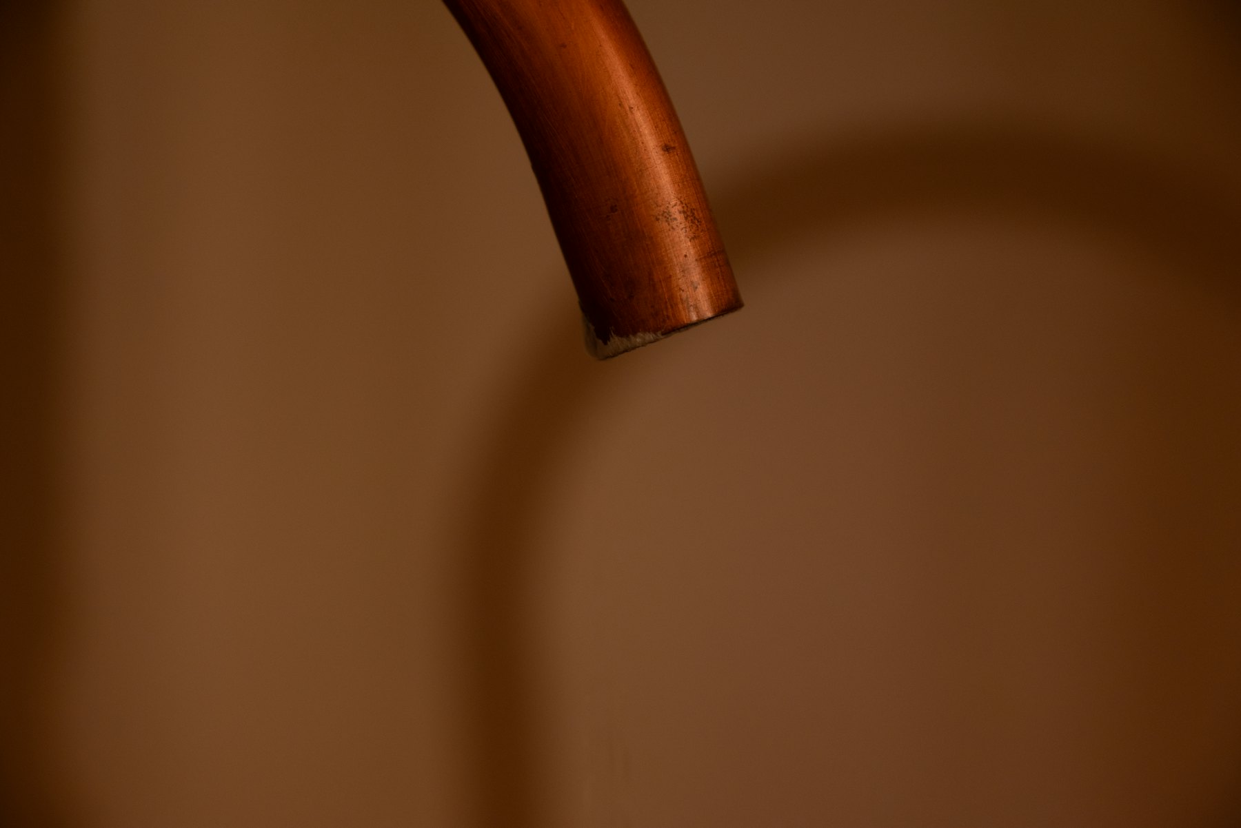 Copper pipe close-up